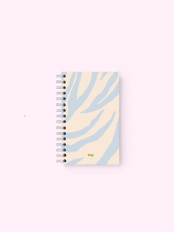 LITTLE NOTEBOOK CEBRA AZUL ANIMAL PRINT RAYADO