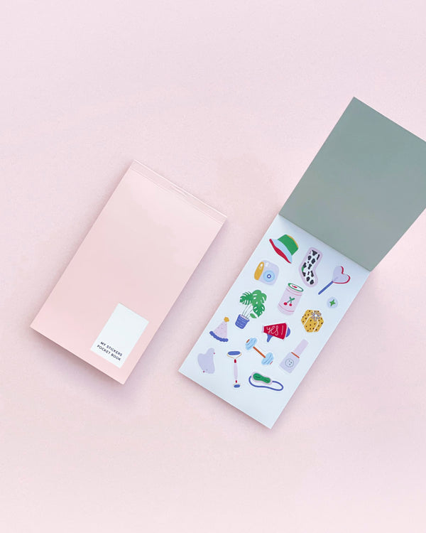 MY STICKERS POCKET BOOK LIGHT PINK